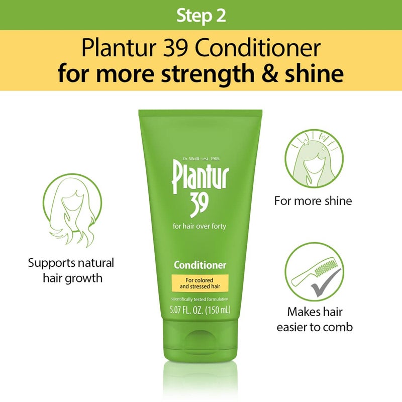 Plantur 39 Phyto-Caffeine Women's 3-Step System for Colored, Stressed Hair - Shampoo (8.45 fl), Conditioner (5.07 fl), Tonic (6.76 fl) - Image 3